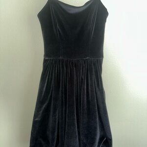 Abercrombie & Fitch Navy Velvet Bubble Dress